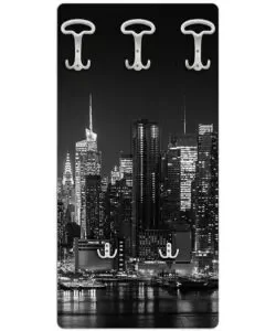 Attaccapanni "skyline" in legno 5 ganci 45x90x1 cm Professionale